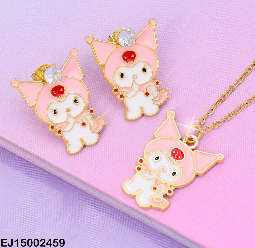 SET INFANTIL KUROMI ROSA C/CARTERA SE813-5