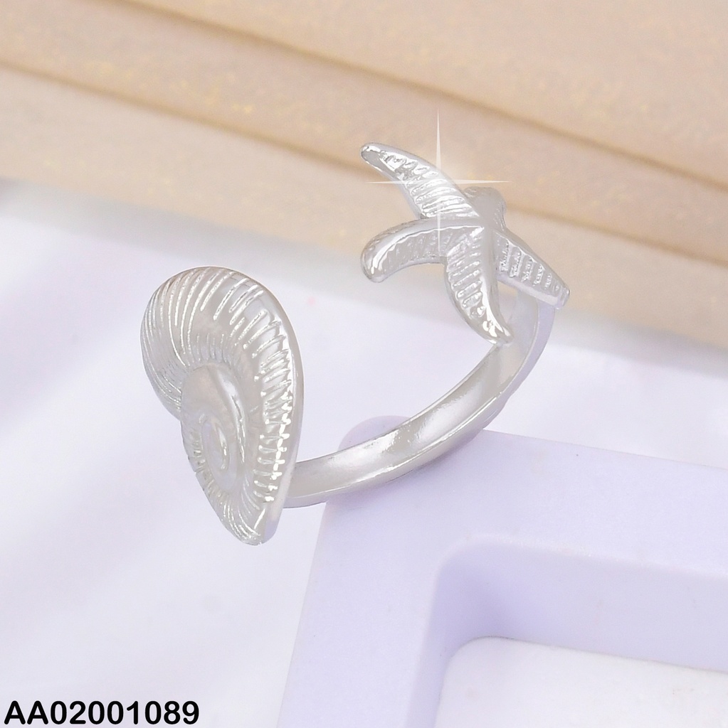 ANILLO PLAT ESTRELLA DE MAR/CARACOL RA544-45