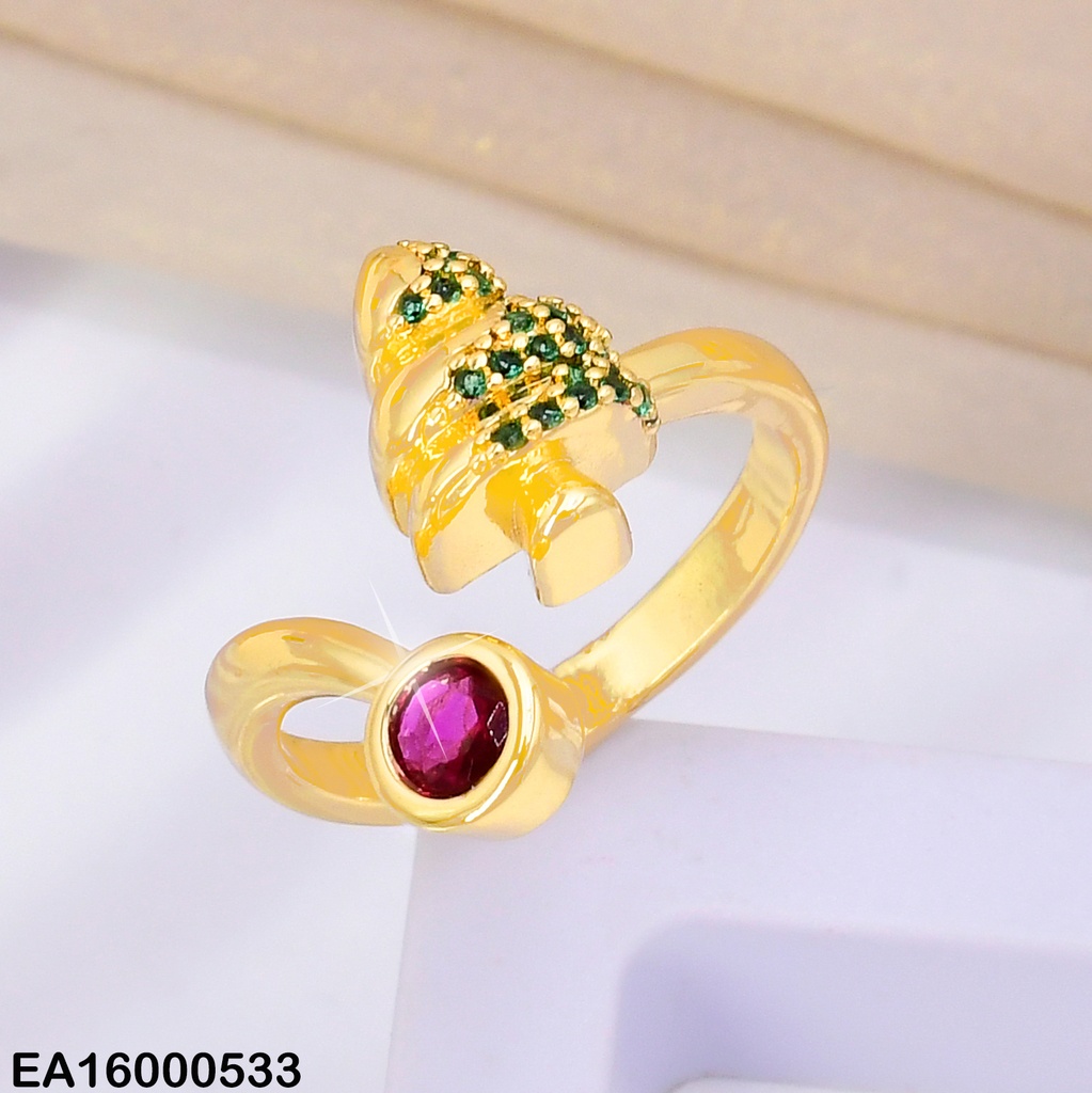 ANILLO DOR AJUSTABLE ZIRC RD FUCSIA/ARBOL RE146-313