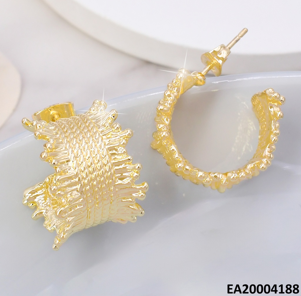 ARETES "C"PUNTEADOS BORDES DESHILACHADOS EE1857-9
