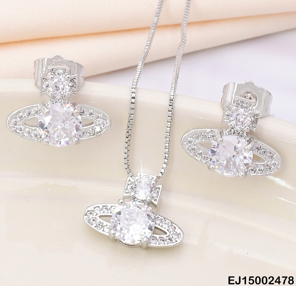SET PLAT.OVALO HORIZ.C/ZIRC.RD SE788-104