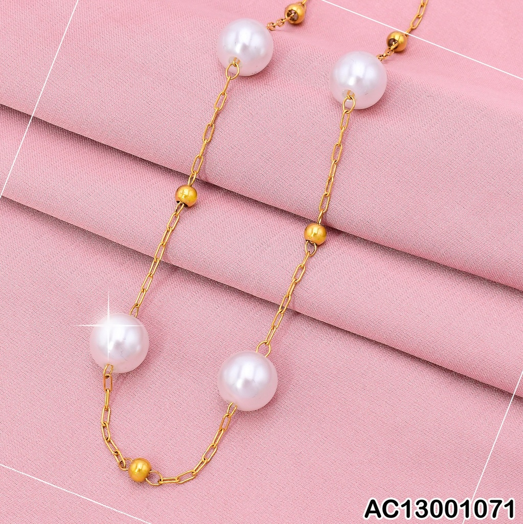 CADENA ESLABONES PELOTITAS/PERLAS MED.AC25006-J81