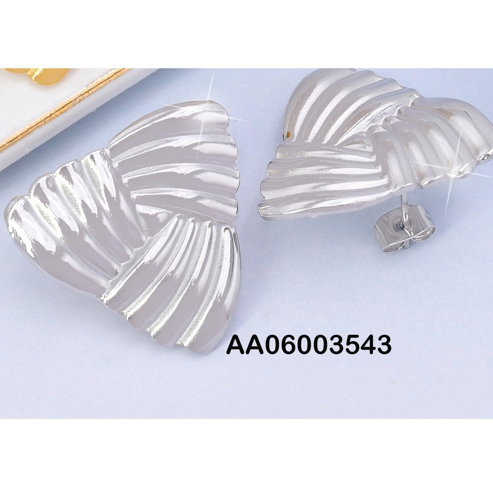 ARETES PLAT TOPOS 3 TRIANGULOS A RAYAS VD084437-207VD084437-207