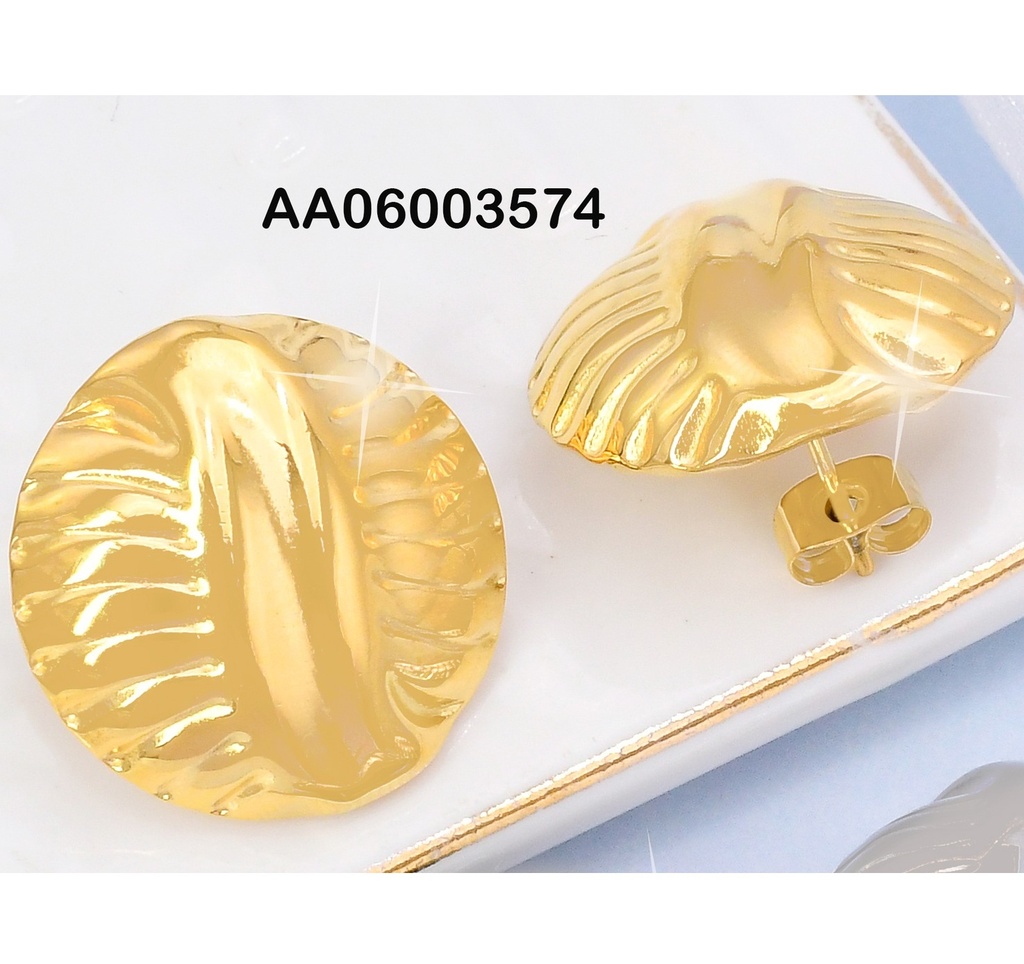 ARETES DOR CIRCULO RAYAS HORIZ./LINEA CENTRO  VD084438-207