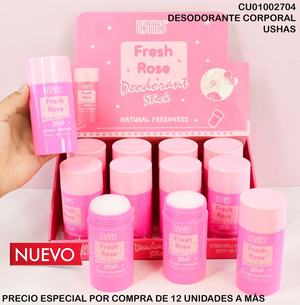 DESODORANTE STICK USHAS FRESH ROSE HA517 50G