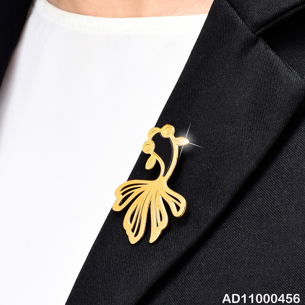 BROCHE PEZ NEGRO K6019-809