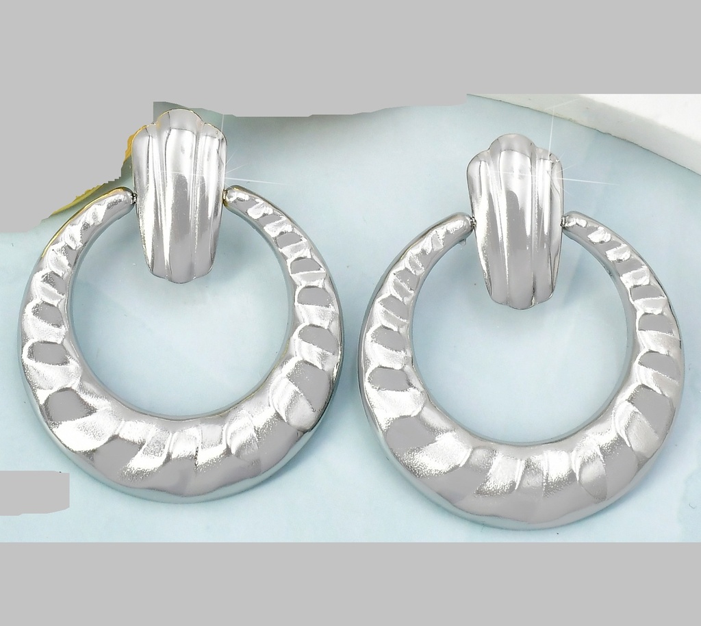 ARETES PLAT OVALO 3 LINEAS/ CIRCULO LINEAS DIAGONALES K7153-814