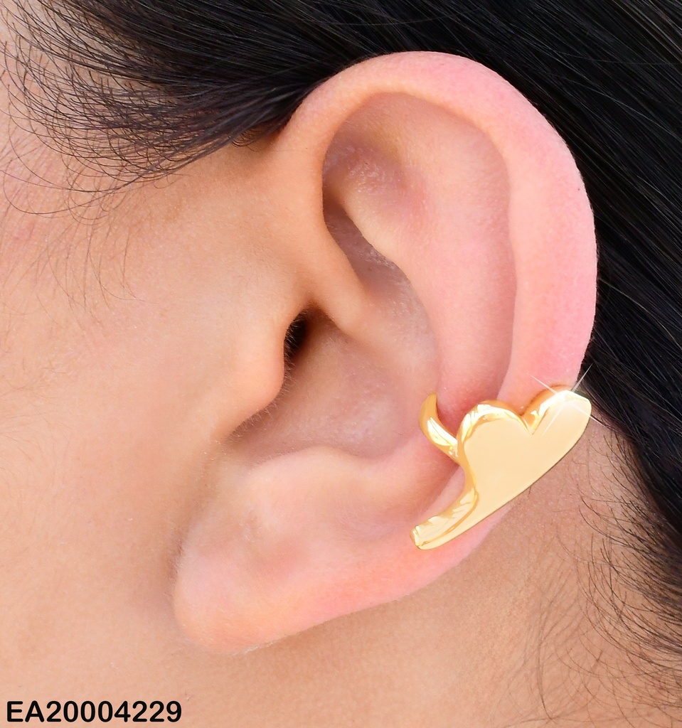 ARETES EAR CUFF CORAZONES ALARGADOS EE2050-284