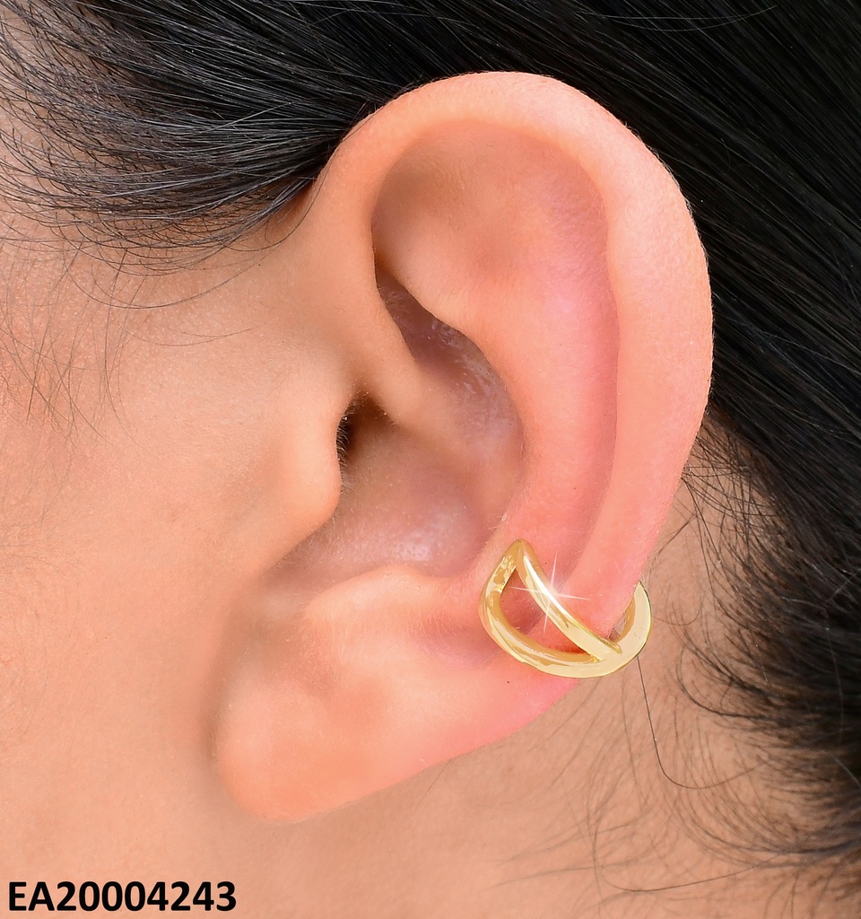 ARETES D/P EAR CUFF "X" LINEAS LISAS K5875