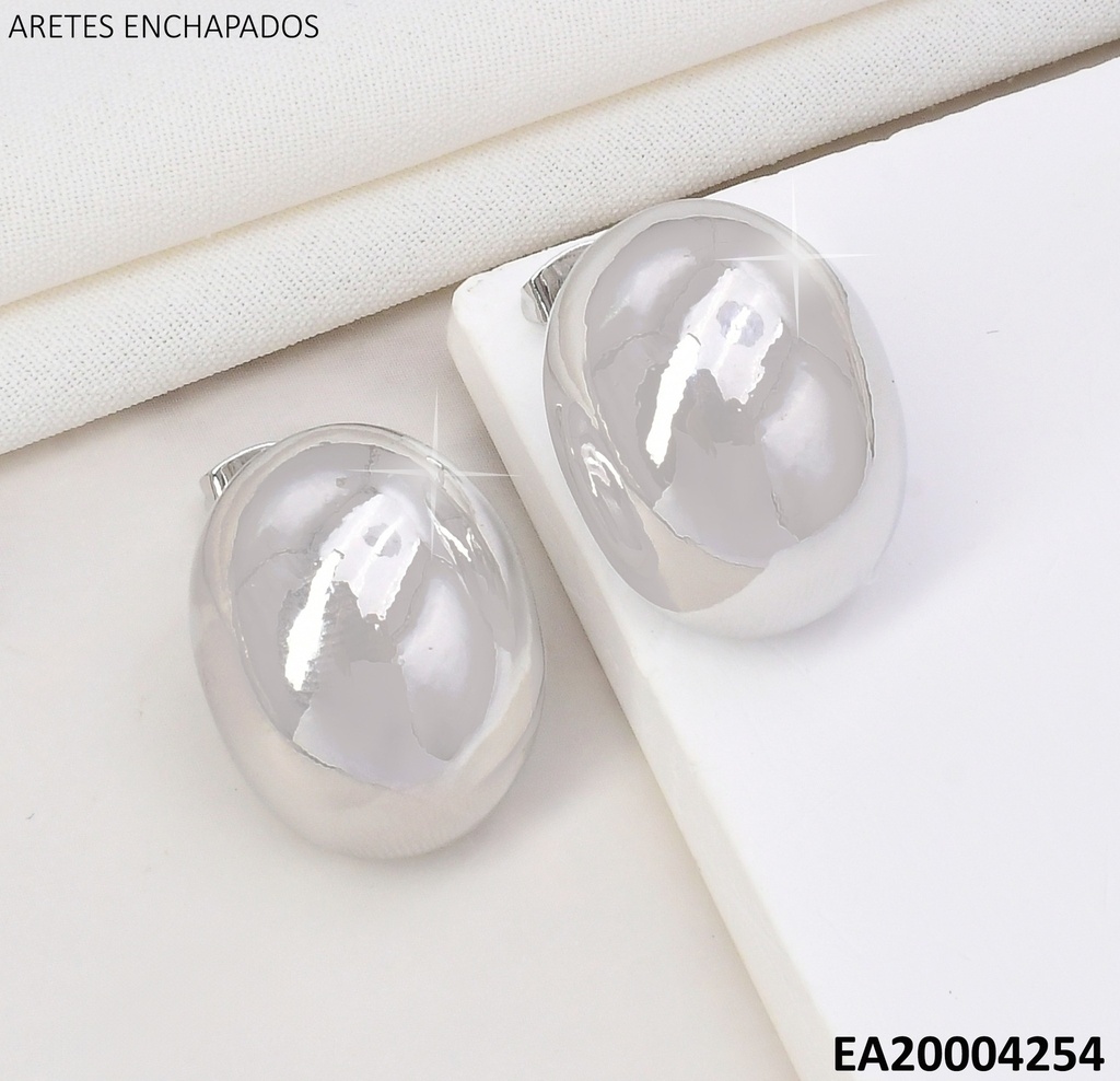 ARETES PLAT.OVAL.INFLADO F4124-212