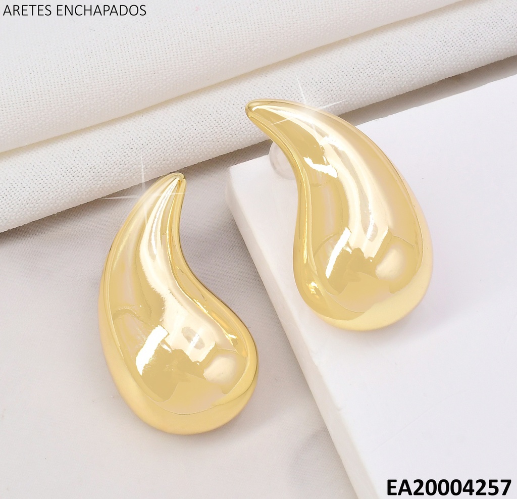 ARETES GOTA PLANA HUECA K3259-767