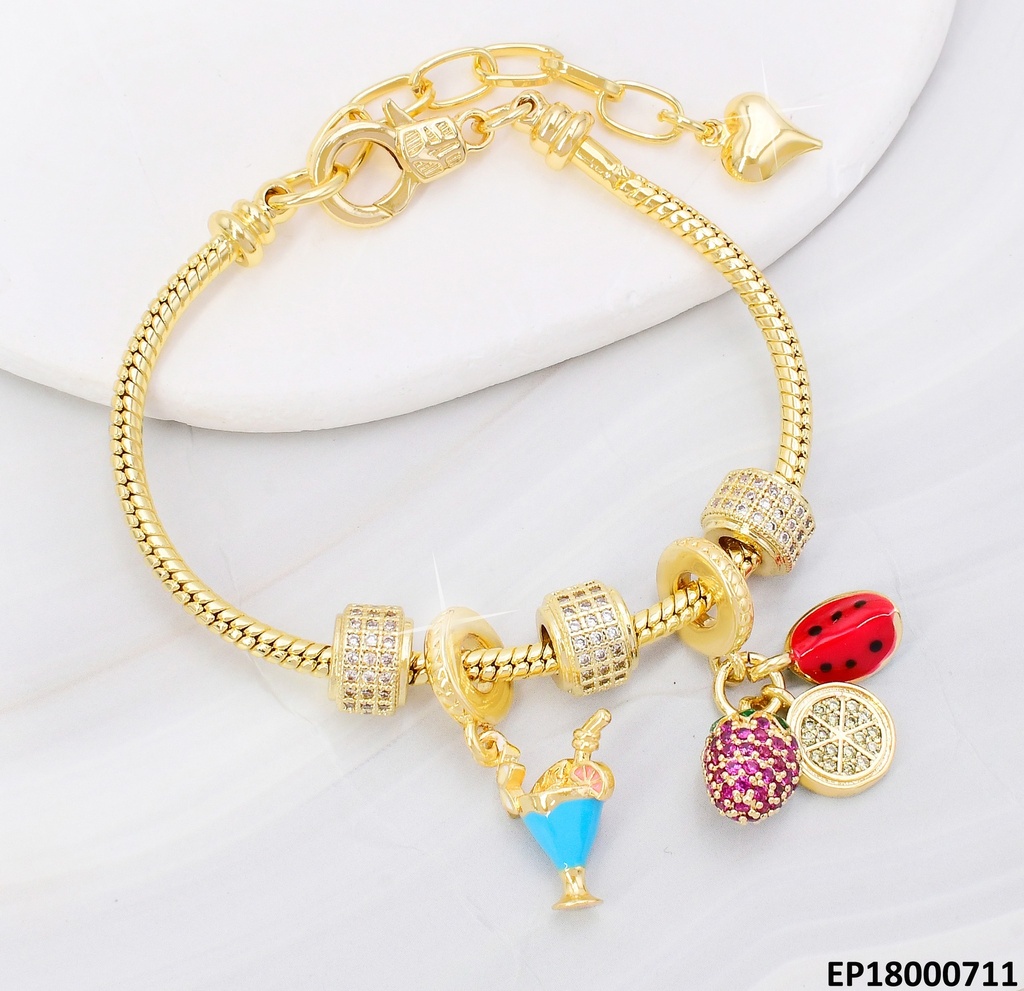 PULSERA DOR CILINDRO/FRESA/COPA/SANDIA BE575-294