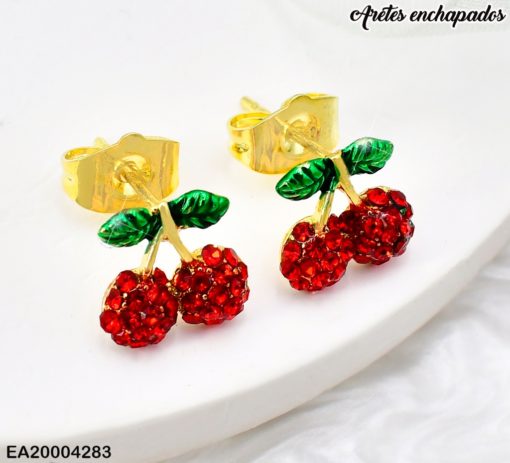 ARETES CEREZAS ZIRCONIAS EE4073 (CHE)