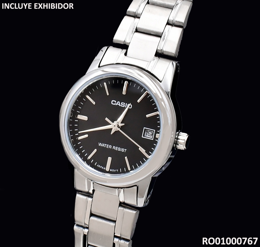 RELOJ ANALOGO V/MINERAL DAMA CASIO KCASLTP-V002D-1A