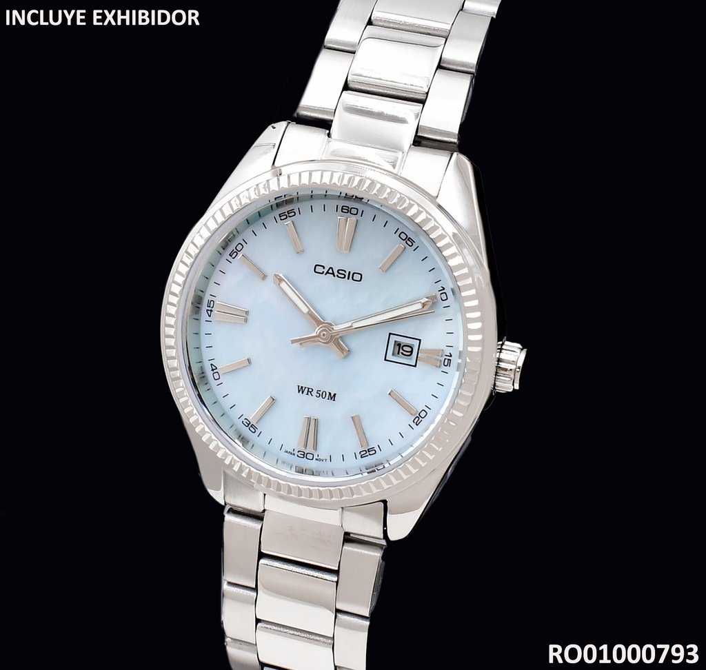 RELOJ ANALOGO DAMA CASIO FONDO AZUL KCASLTP-1302DS2A