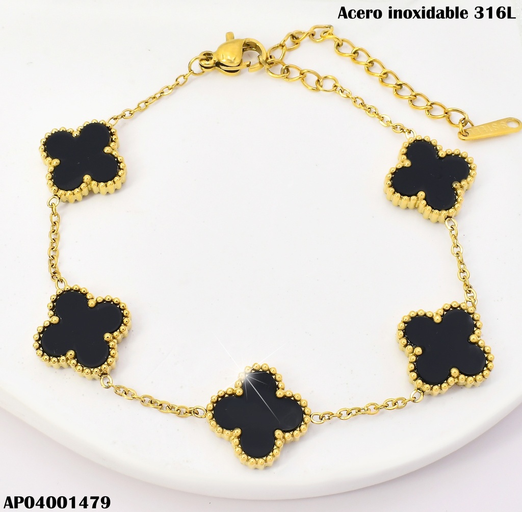 PULSERA VAN CLEEF (5) NEGRA K9364-64 /BA2128-331