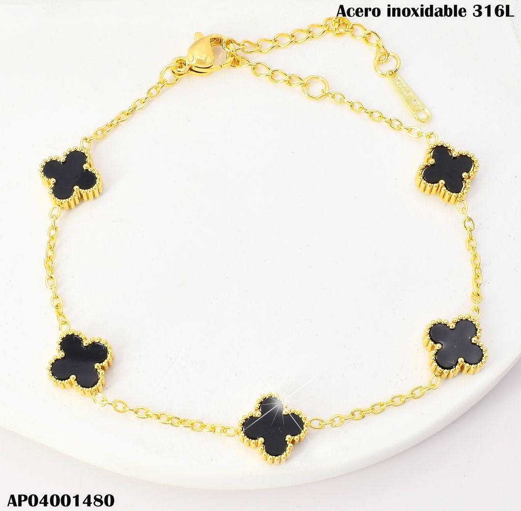 PULSERA VAN CLEEF (5) NEGRA PQ  K9364-64