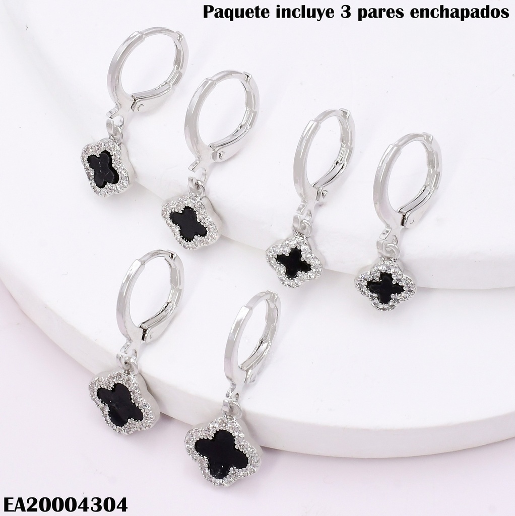 PAQ.3 PARES ARETES HUGGIES PLAT VAN CLEEF K7615-484