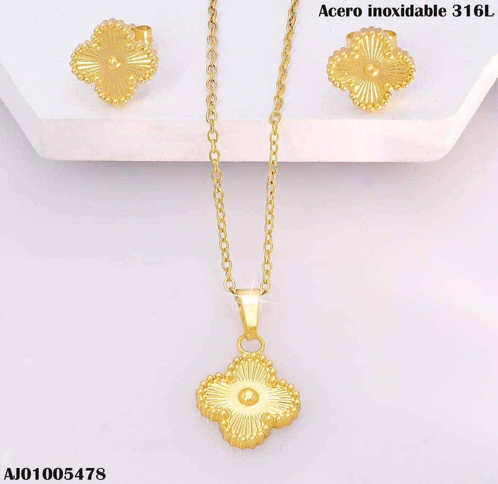 SET DORADO VAN CLEEF A RAYAS N1355-855/SA1149-334