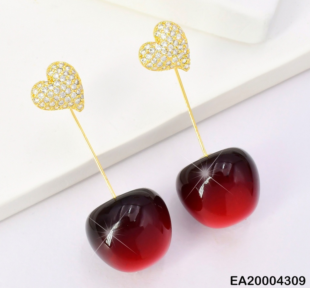 ARETES CORAZON ZIRC./CEREZAS GR EE3921-9 (TLP)