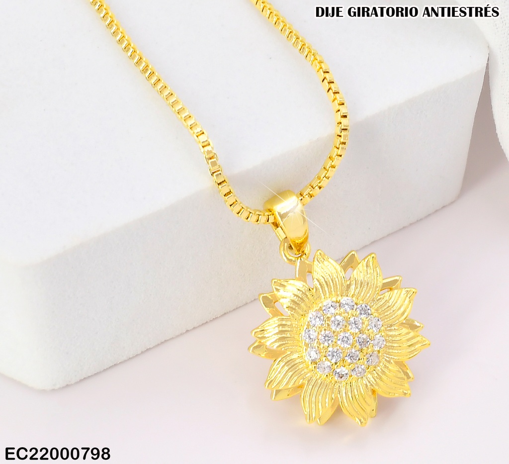 CADENA DIJE DIJE FLOR CENTRO GR ZIRCONIAS CE341-333 (TLP)