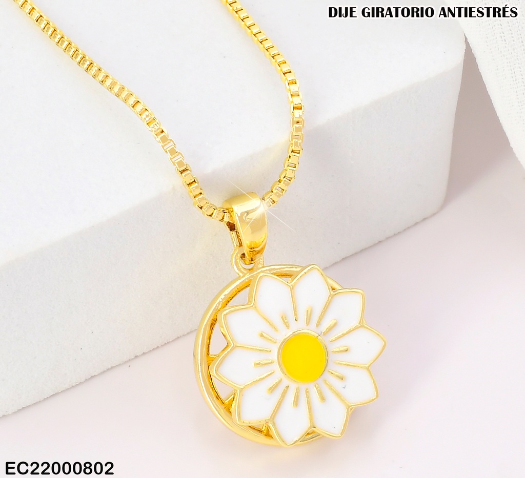 CADENA DIJE DIJE FLOR MARGARITA CE345-333 (TLP)
