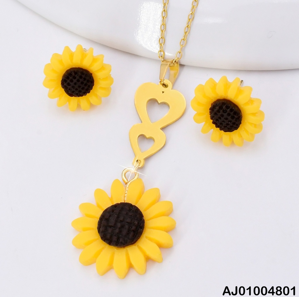 SET GIRASOLES CADENA ESTILO SURTIDOS S7108