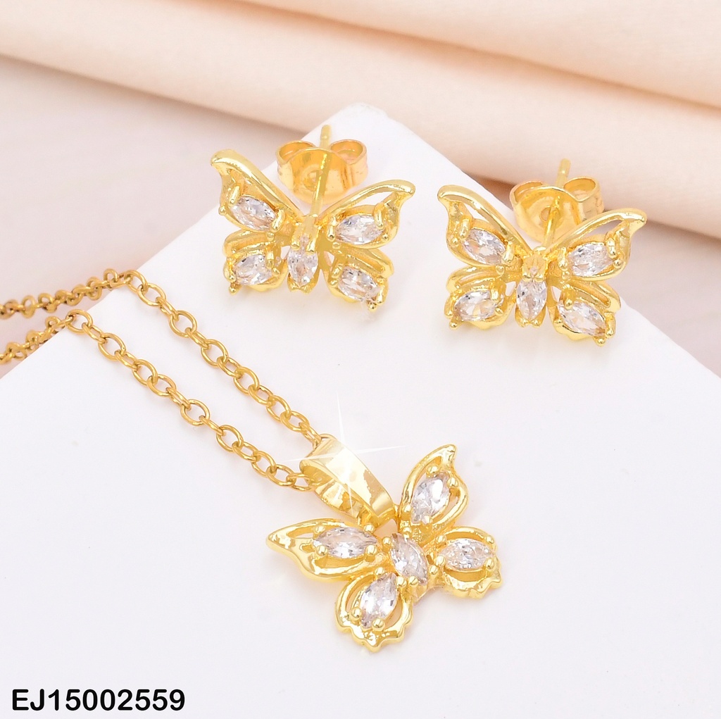 SET DOR MARIPOSA CRISTAL F8944-205