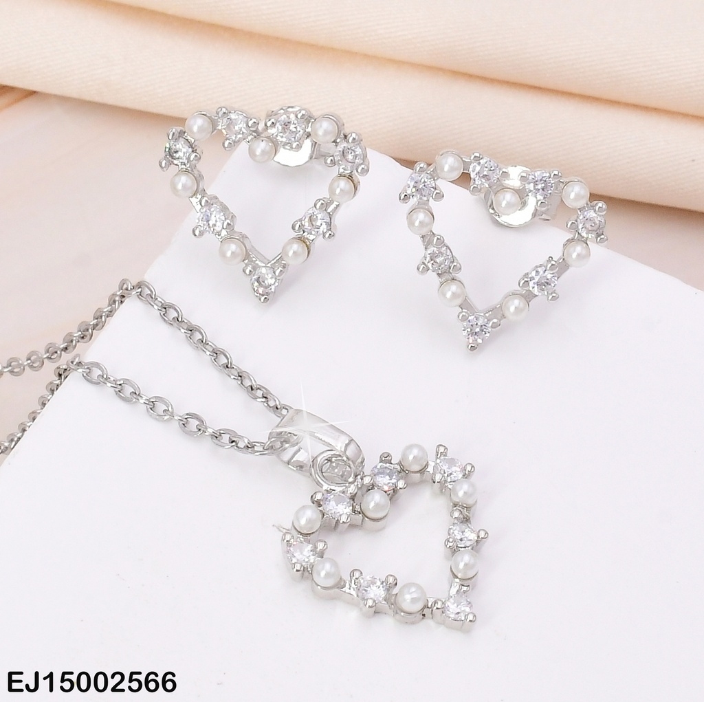 SET CROQUI CORAZON ZIRC/PERLAS D/P F8927-205