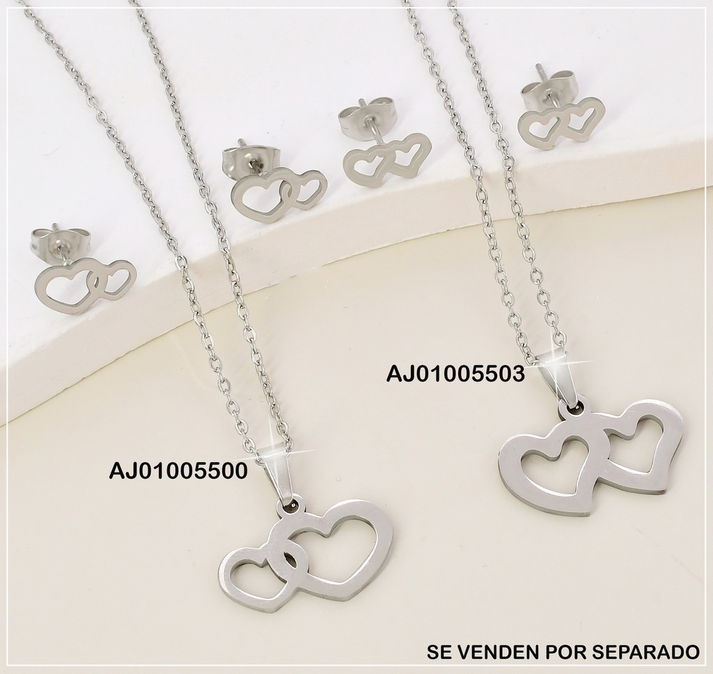 SET PLAT. DOBLE CROQUI CORAZON F9131-199