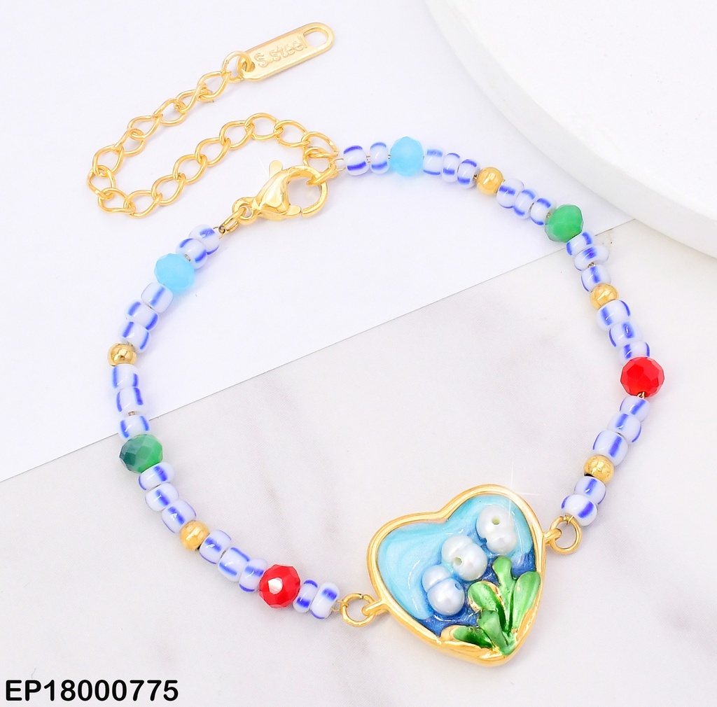 PULSERA CHAQUIRAS COL. CENTRO 🩵 3 TULIPANES B.K8366