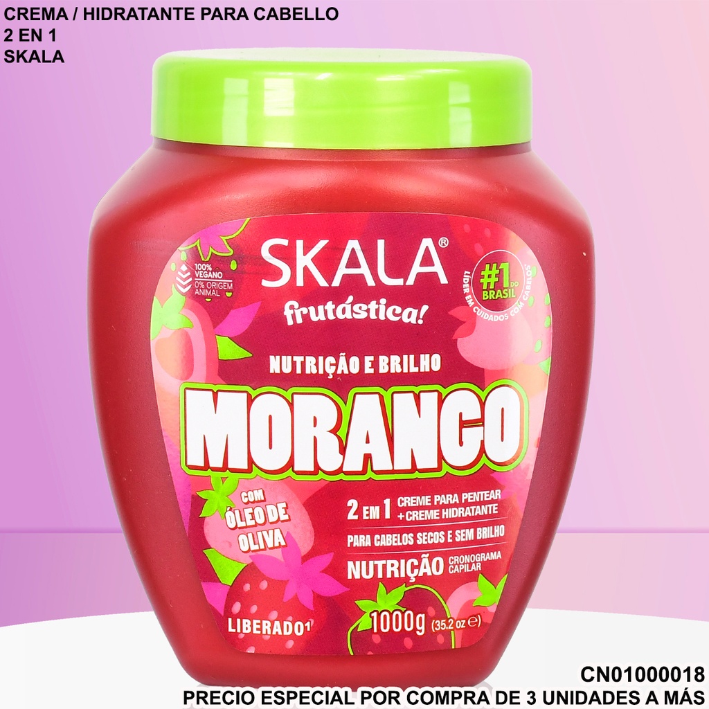 CREMA SKALA FRUTASTICA MORANGO 2EN1 1000G 328