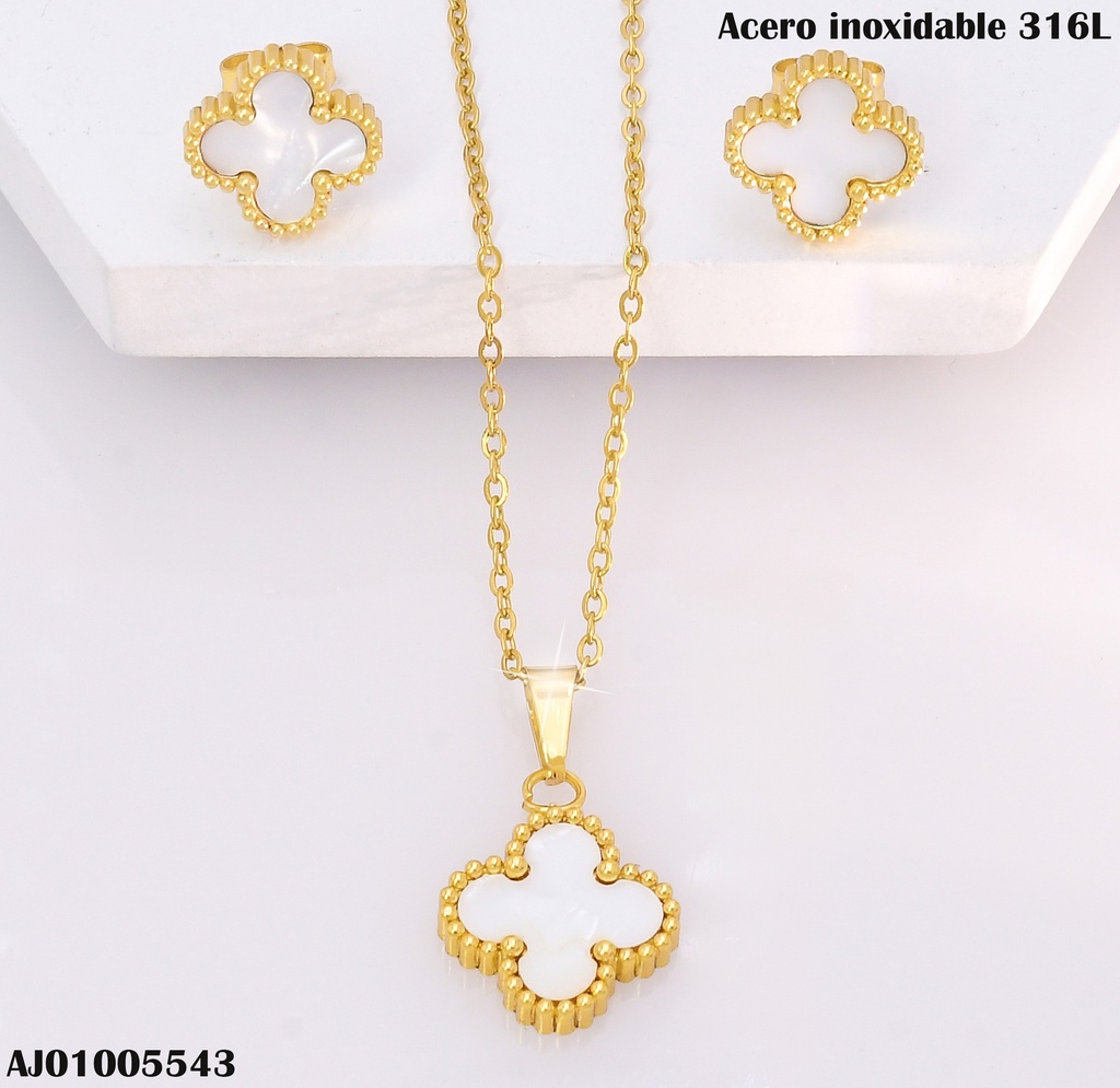 SET DORADO VAN CLEEF BLANCO SA1146-334