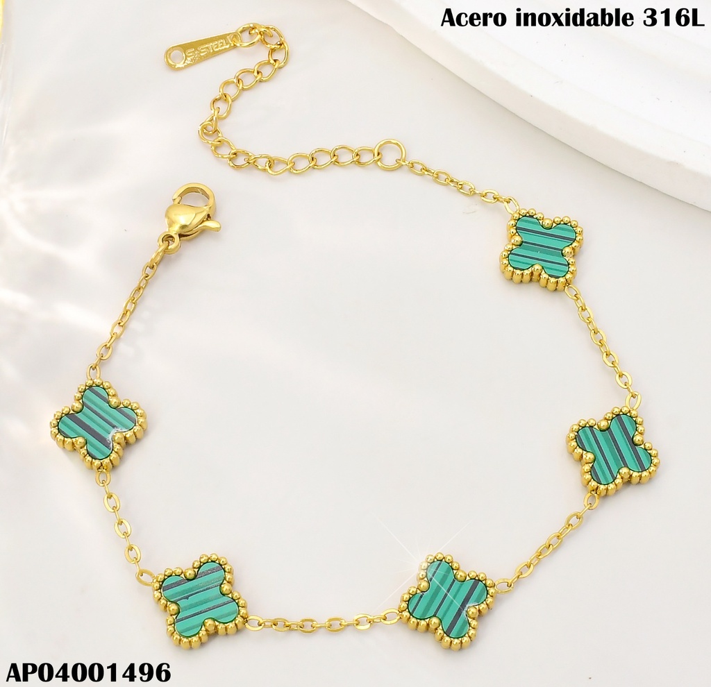 PULSERA VAN CLEEF PQ. (5) VERDE BA2143-331