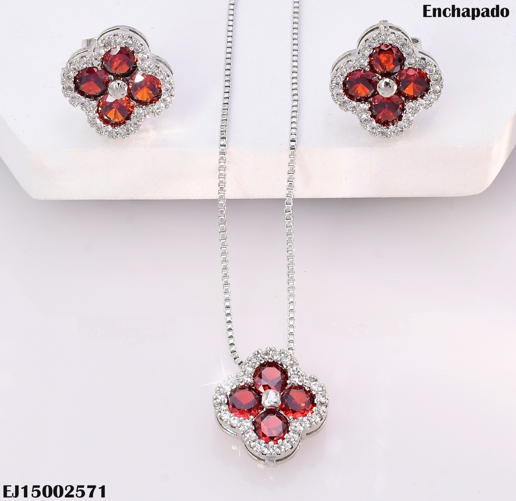 SET PLAT.VAN CLEEF COL.SURTIDOS BORDES ZIRCONIAS SE770-10