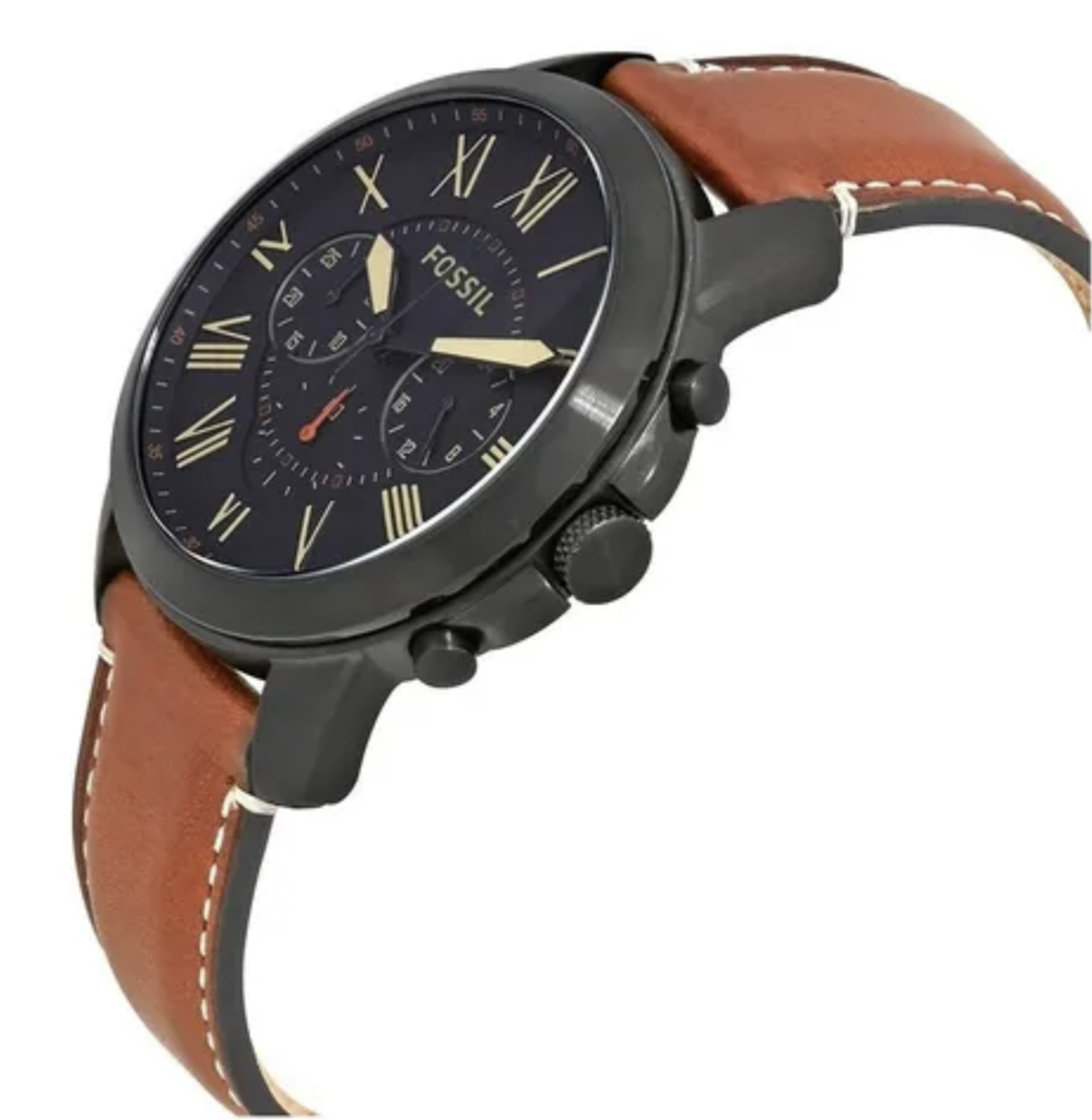 RELOJ FOSSIL CABALLERO FAJA CUERO CAFE FS5241