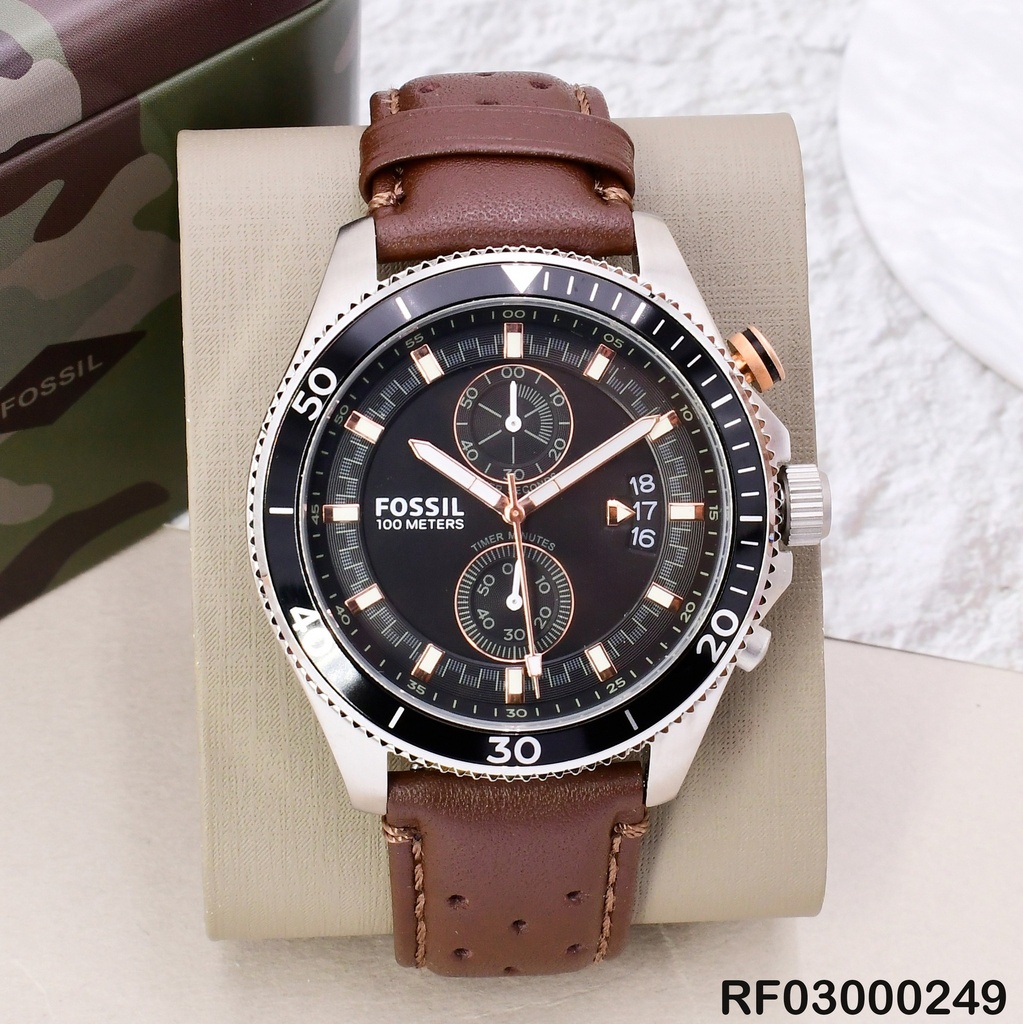 RELOJ FOSSIL CABALLERO FAJA CUERO CAFE CH2944