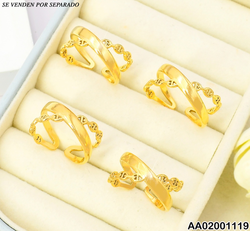 ANILLO "X" LINEA LISA ANCHA/ESLABON 006A5223-439
