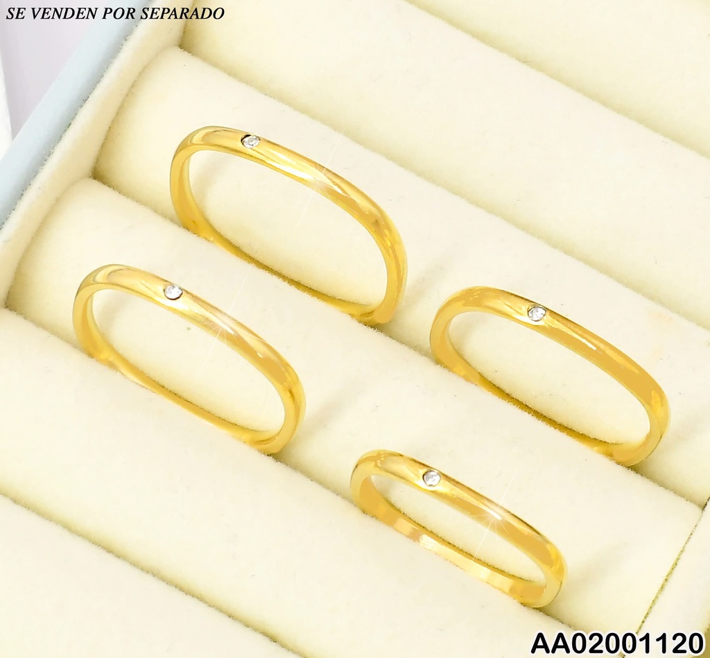 ANILLO CUADRO FINO C/ZIRC.PQ 006A7600-289
