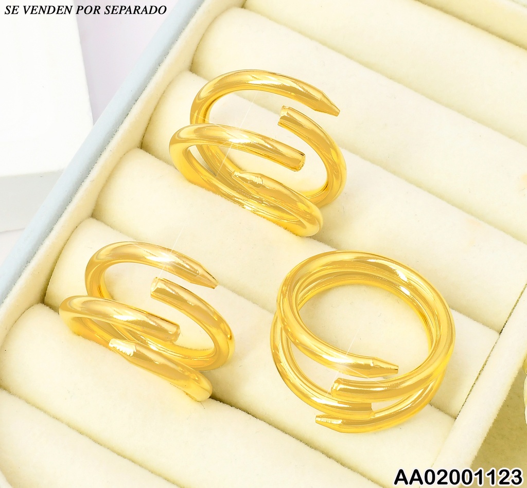 ANILLO DOBLE CLAVO EL FRENTE 006K7894-439