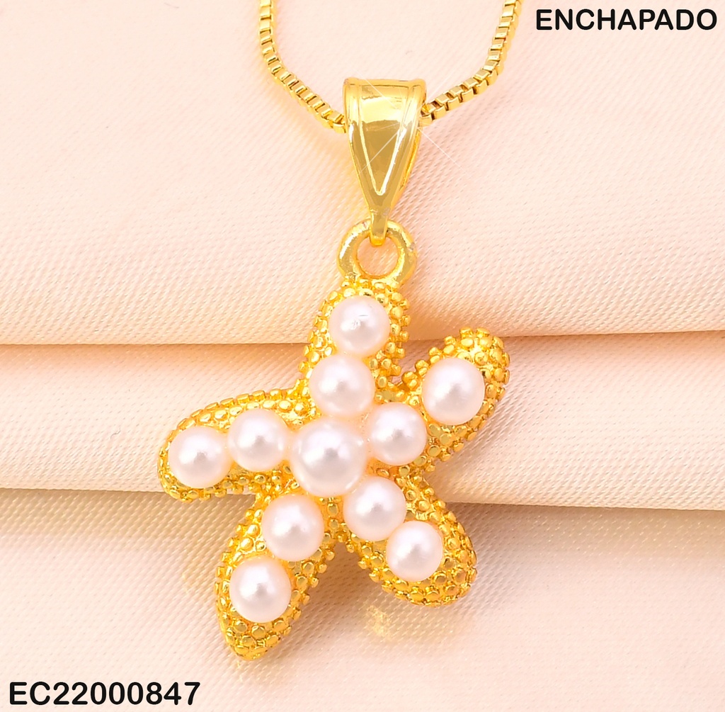 CADENA FINA C/DIJE:ESTRELLA DE MAR PERLITAS (11) CE259-9