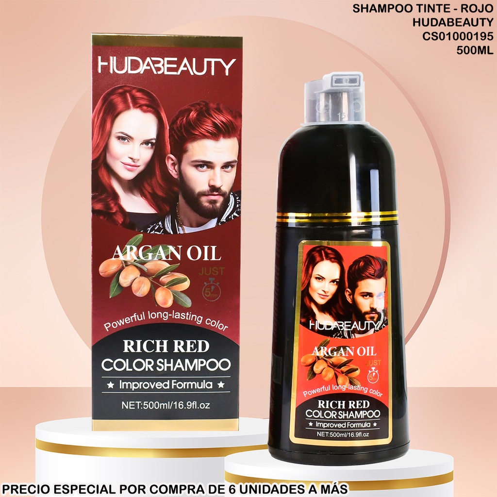 SHAMPOO TINTE HUDABEAUTY/EVER ROSA ARGAN OIL RICH RED 500ML H26088