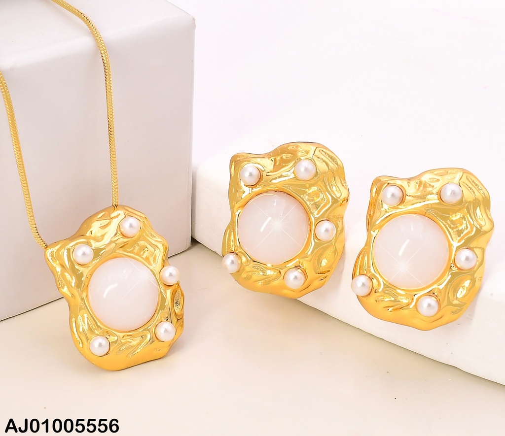 SET FORMA IRREGULAR C/PERLITAS ZIRC.RD.⚪ CENTRO SA1002-1