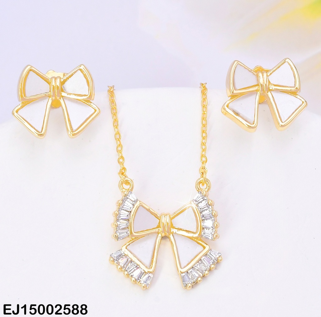 SET LAZOS BLANCOS.DIJE C/ZIRCONIAS SE858-1