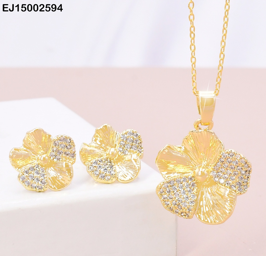 SET DOR FLOR PETALOS (3) RAYADOS (2) ZIRC.SE866-3