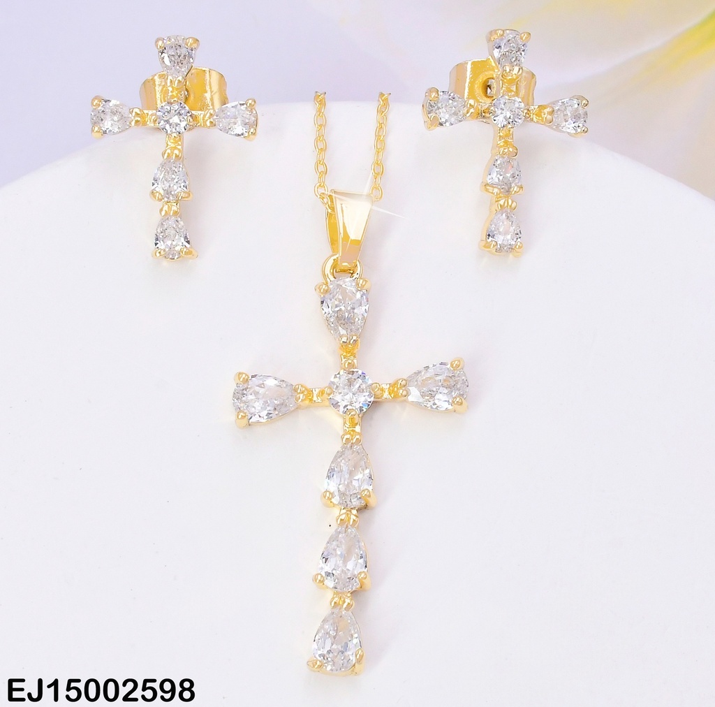 SET CRUCES ZIRCONIAS GOTAS SE872-3