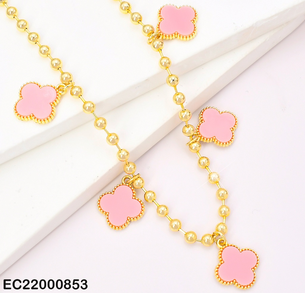 CADENA PELOTITAS (5) VAN CLEEF ROSADOS CE331-9