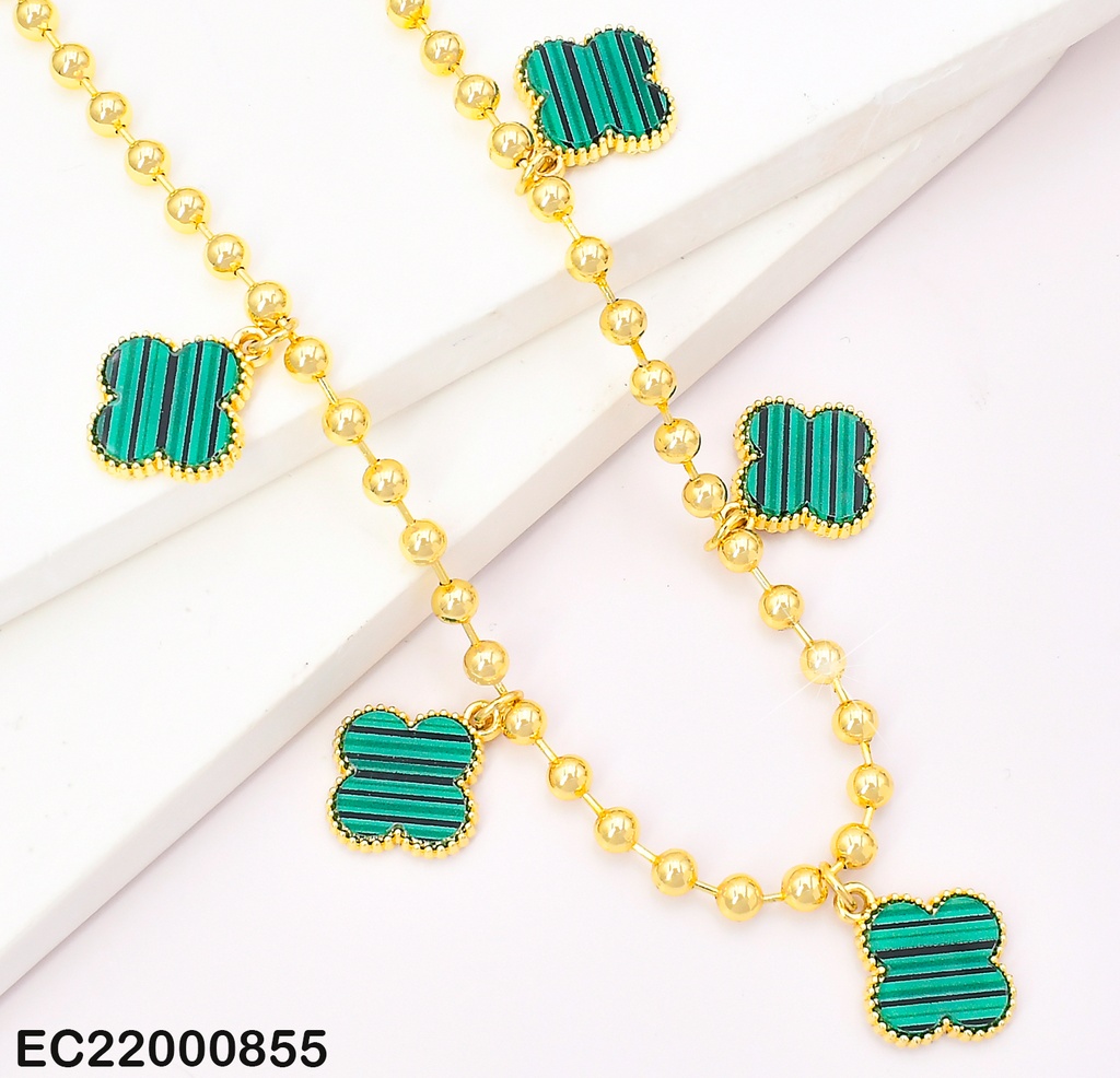 CADENA PELOTITAS (5) VAN CLEEF VERDES RAYADOS CE333-9