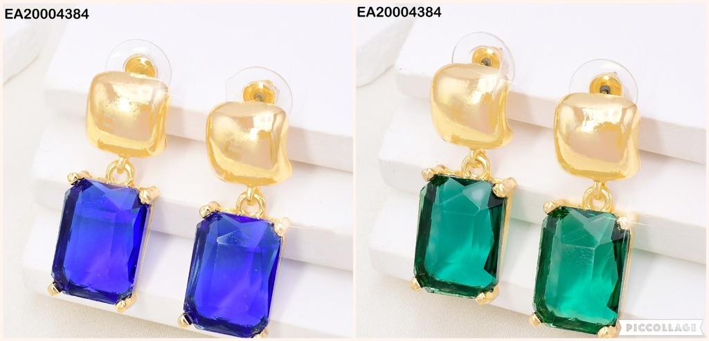 ARETES DOR CUADRO/ ZIRC. RECTANGULAR COL SURT.  EE3960-317
