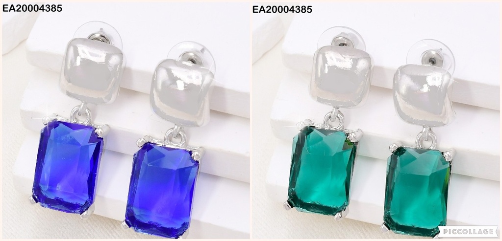 ARETES PLAT CUADRO/ ZIRC. RECTANGULAR COL SURT. EE3961-317